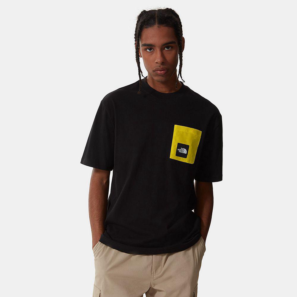 The North Face Search & Rescue Pocket Ανδρικα T Shirt - Μαυρα (JMBP65798)